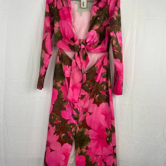 NWT Vestique Jacqueline Floral Pink Midi Dress Size Small - Picture 6 of 16